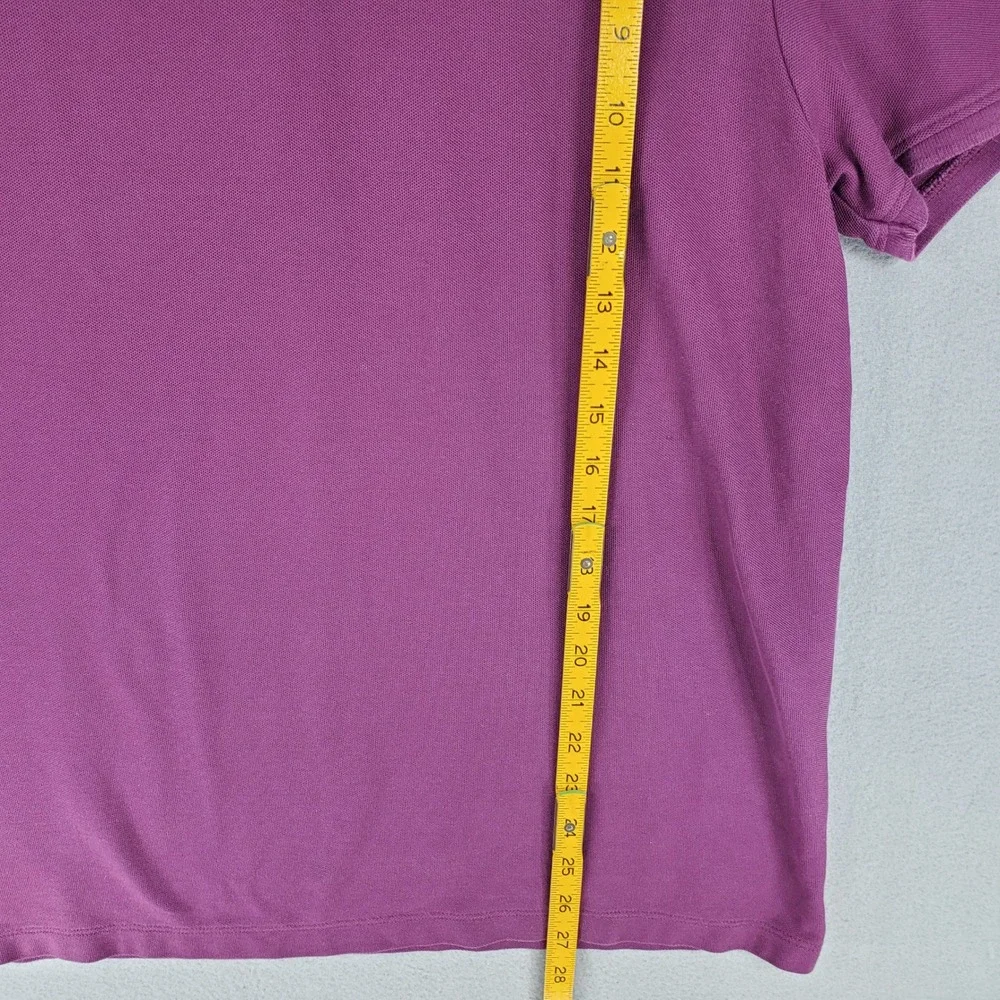 Nike Polo Shirt Men L‎ Purple Roger Federer RF Logo Short Sleeve Tennis Casual